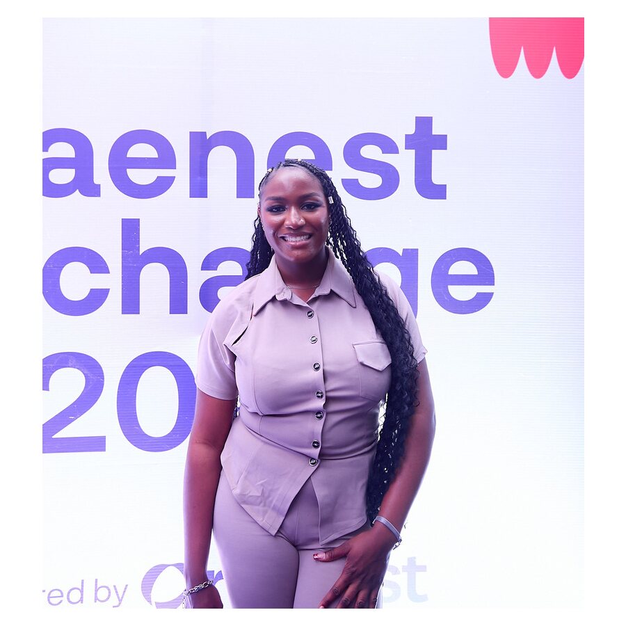 Beverly Ezebuike at the Raenest Exchange 2025 event, demonstrating fintech leadership
